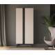 Garderobeskap FRESH 90x200 - cashmere + svart matt - 2 dører