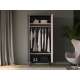Garderobeskap FRESH 90x200 - cashmere + svart matt - 2 dører
