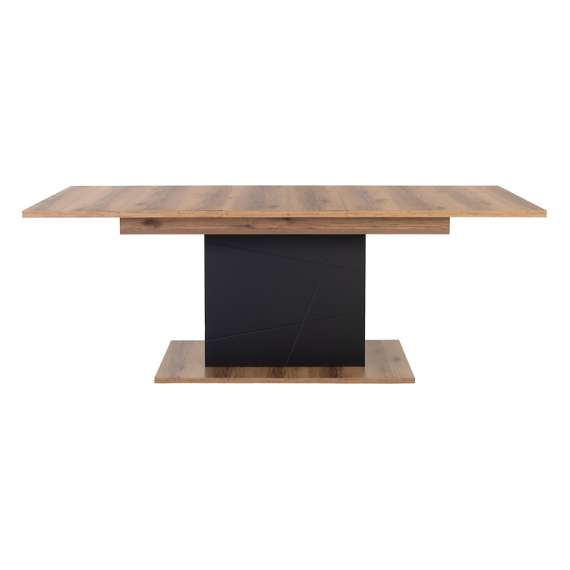 Spisebord Forn 160-210 cm - Eik - Svart matt