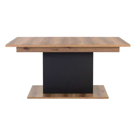 Spisebord Forn 160-210 cm - Eik - Svart matt