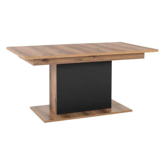 Spisebord Forn 160-210 cm - Eik - Svart matt