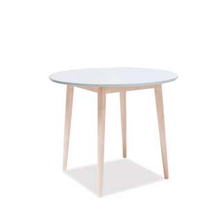 Spisebord Larsen 90 cm - hvit - hvitvasket eik