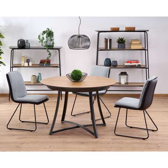 Spisebord Moretti 118-148 cm - eik - antrasittgrå