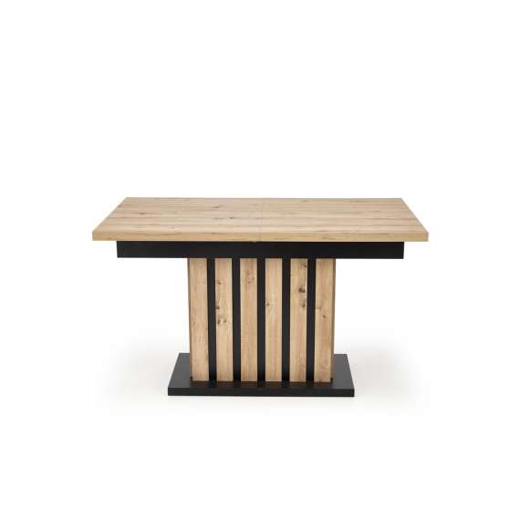 Spisebord Lamello 160-210 cm - eik artisan - svart matt