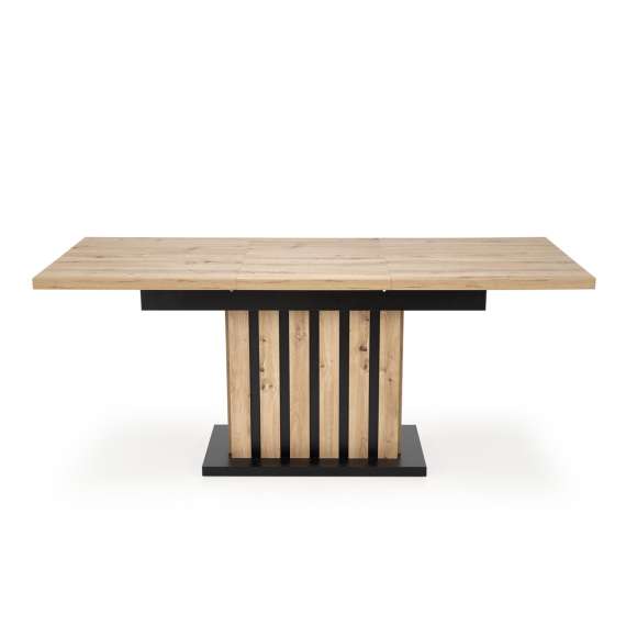 Spisebord Lamello 160-210 cm - eik artisan - svart matt