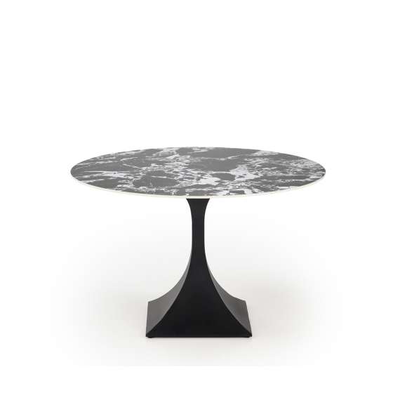 Spisebord Manuel Ø120 cm - sort marmor - sort ben