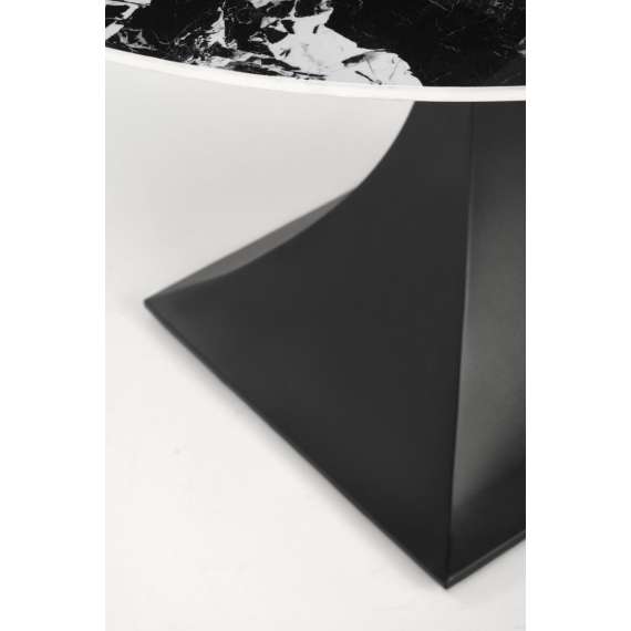 Spisebord Manuel Ø120 cm - sort marmor - sort ben