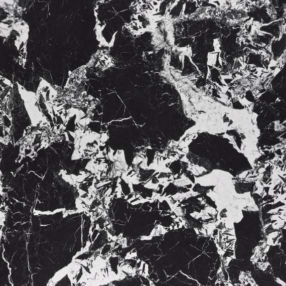 Spisebord Manuel Ø120 cm - sort marmor - sort ben