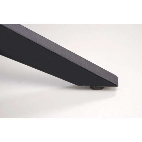 Spisebord Sandro 180-240 cm - svart foliert MDF - metal ben