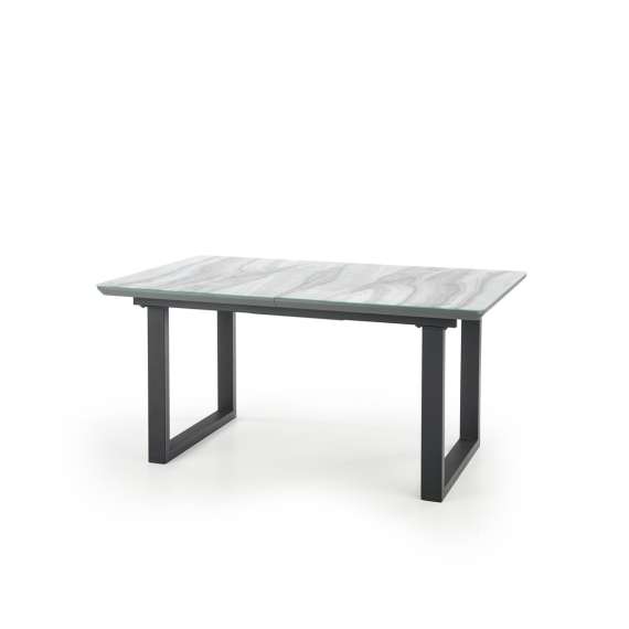 Spisebord Marley 160-200 cm - hvit marmor - grå
