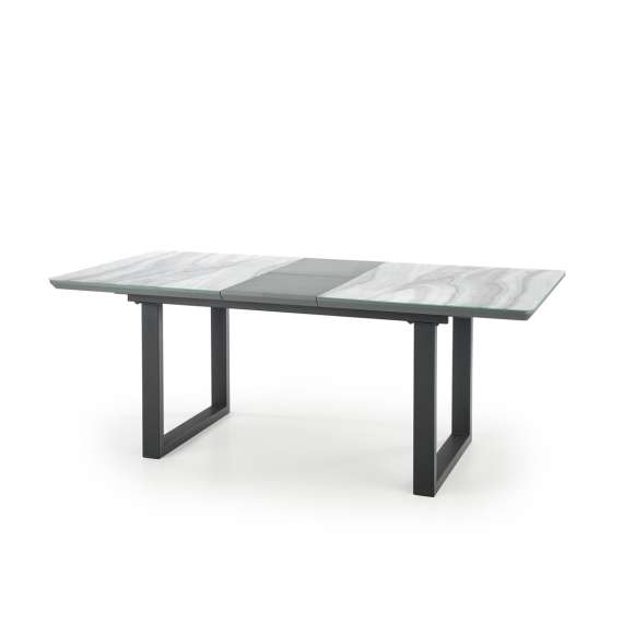 Spisebord Marley 160-200 cm - hvit marmor - grå