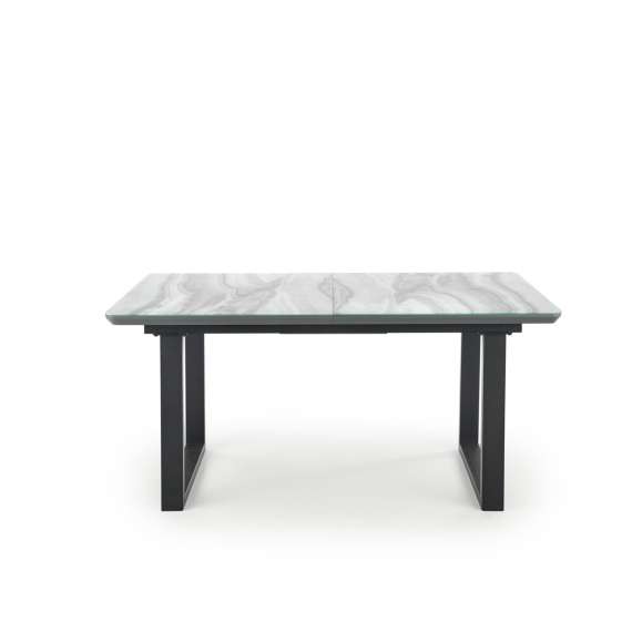 Spisebord Marley 160-200 cm - hvit marmor - grå