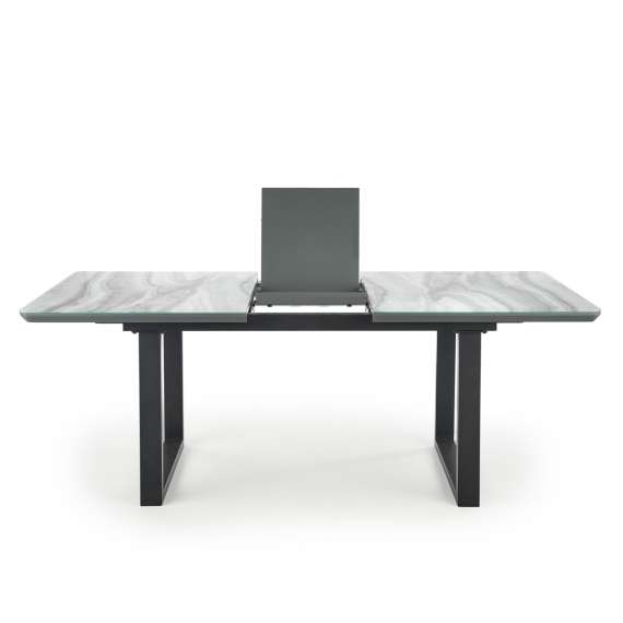 Spisebord Marley 160-200 cm - hvit marmor - grå
