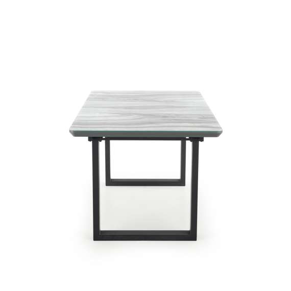 Spisebord Marley 160-200 cm - hvit marmor - grå