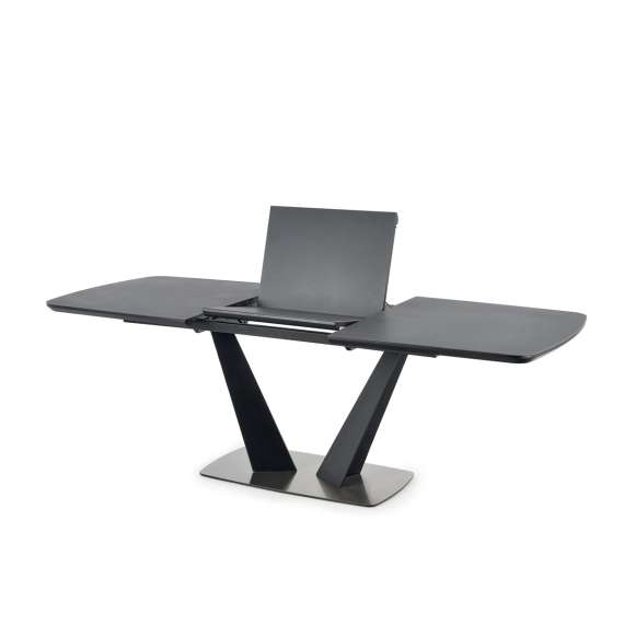 Spisebord Fangor 160-220 cm - mørk grå - sort