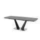 Spisebord Fangor 160-220 cm - mørk grå - sort