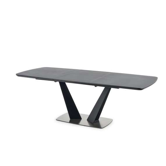 Spisebord Fangor 160-220 cm - mørk grå - sort