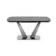 Spisebord Fangor 160-220 cm - mørk grå - sort