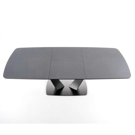 Spisebord Fangor 160-220 cm - mørk grå - sort