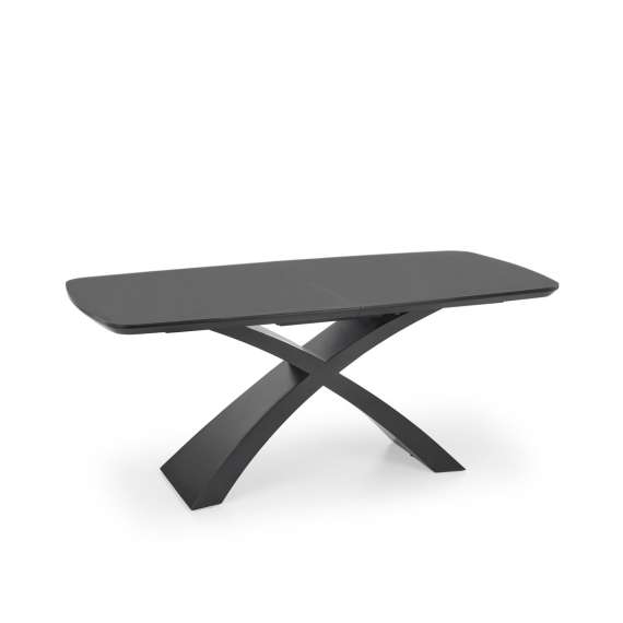 Spisebord Silvestro 180-220 cm - mørk grå - sort