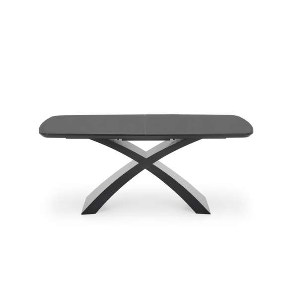 Spisebord Silvestro 180-220 cm - mørk grå - sort
