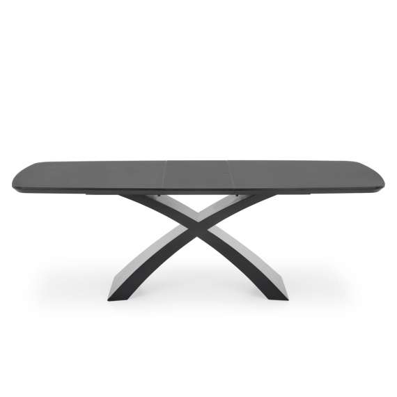 Spisebord Silvestro 180-220 cm - mørk grå - sort