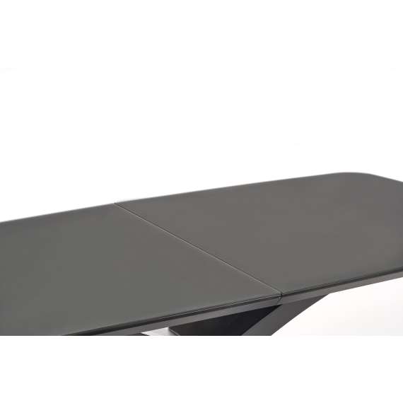 Spisebord Silvestro 180-220 cm - mørk grå - sort