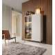 Vitrineskap Sento 104x166 cm - cashmere - med belysning