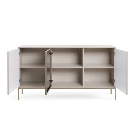 Skjenk Sento 154x83 cm - cashmere - 3 dører - med belysning