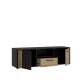 Tv-benk CARDIGAN - 143x44 cm - eik artisan - svart matt - 2 dører - 1 skuff