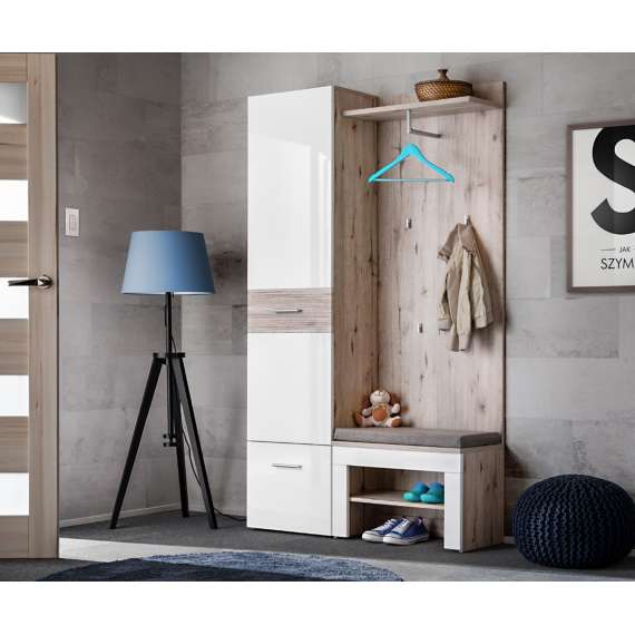 Garderobeskap Gustavo 50x200 cm - eik wellington - spiler