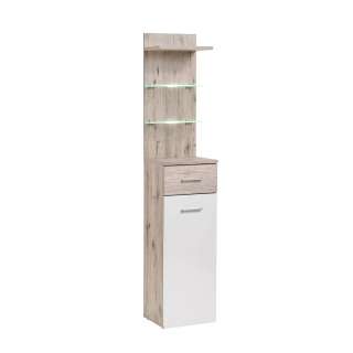 Skap med veggpanel Gustavo 40x200 cm - eik wellington - spiler