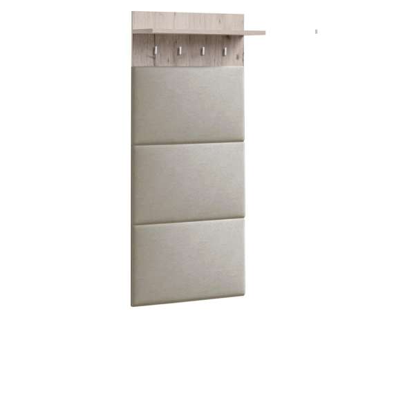 Polstret veggpanel Gustavo 60x160 cm - eik wellington - beige