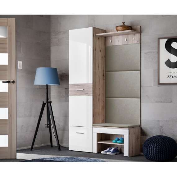 Polstret veggpanel Gustavo 60x160 cm - eik wellington - beige