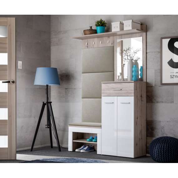 Polstret veggpanel Gustavo 60x160 cm - eik wellington - beige