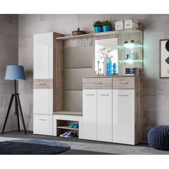 Polstret veggpanel Gustavo 60x160 cm - eik wellington - beige