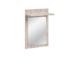 Speil Gustavo m/ hylle - 60x90 cm - eik wellington