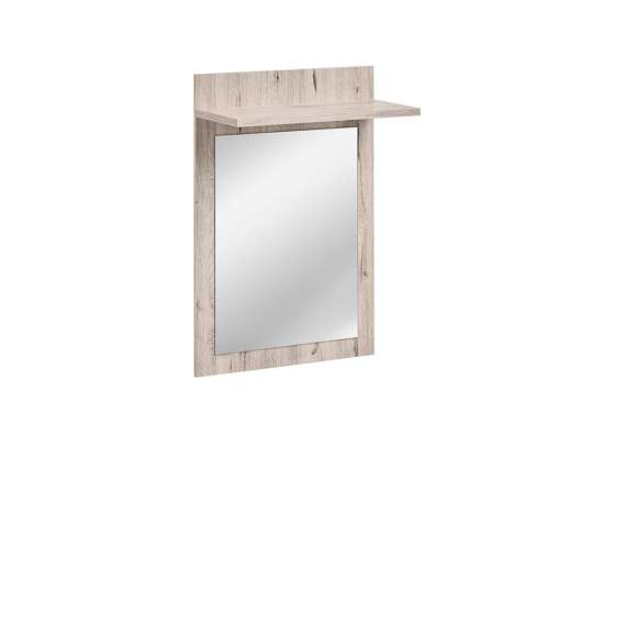 Speil Gustavo m/ hylle - 60x90 cm - eik wellington