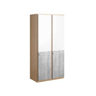 Garderobeskap Plano 90x191 cm - 2 dører