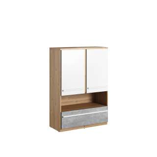 Skap Plano 90x131 cm - hyller - oppbevaringsskuff