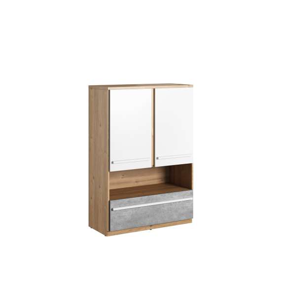 Skap Plano 90x131 cm - hyller - oppbevaringsskuff