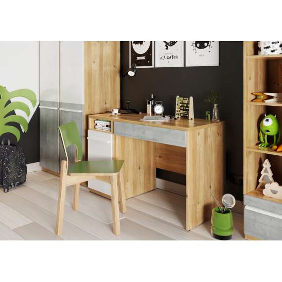 Skrivebord Plano 120x55 cm - med oppbevaringsskap