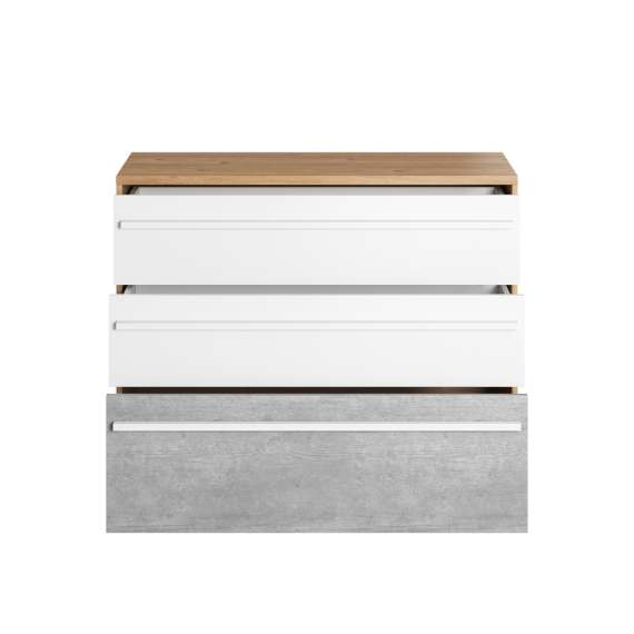 Kommode Plano 110x88 cm - 3 skuffer
