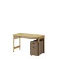 Skrivebord Lenny 125x60 cm - med skap og skuff