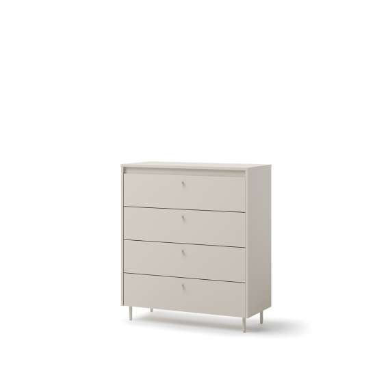 Kommode Torino 90x103 cm - cashmere - 4 skuffer