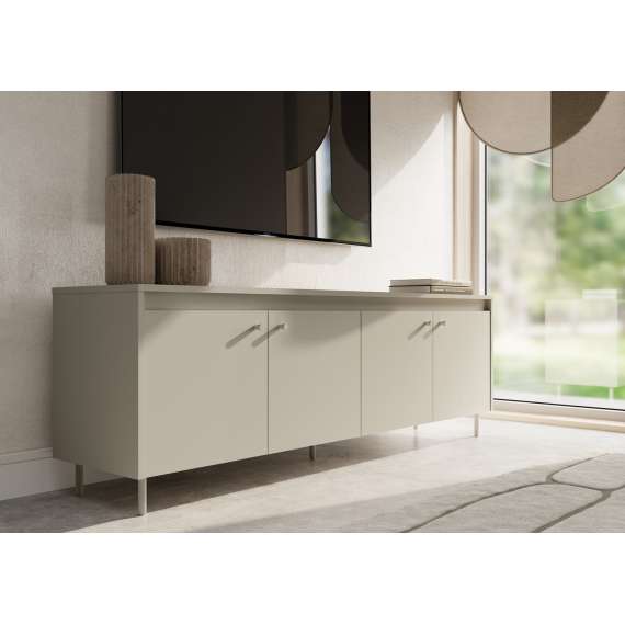 Tv-benk Torino 167x56 cm - cashmere - 4 dører