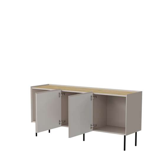 Skjenk Fellini 150x70 - cashmere og eik - 3 dører