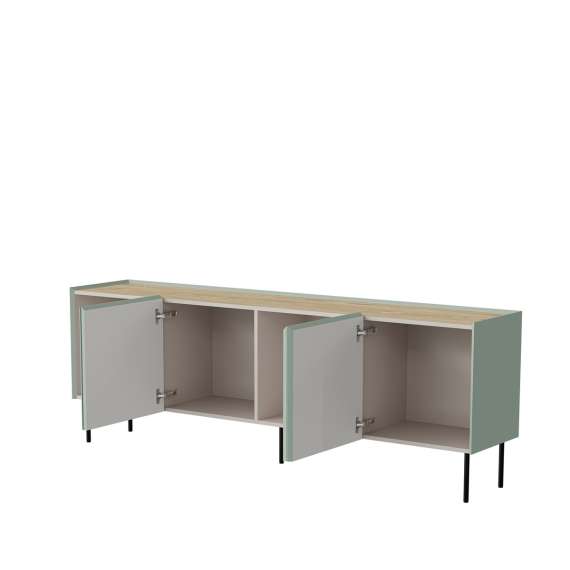 Skjenk Fellini 200x70 - oliven og eik - 4 dører