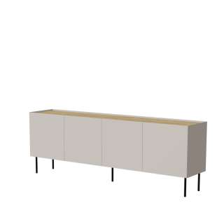 Skjenk Fellini 200x52 - cashmere og eik - 4 dører