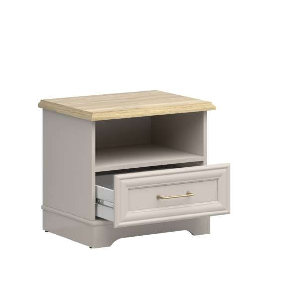 Nattbord Anga 54x50 cm - 1 skuff - cashmere